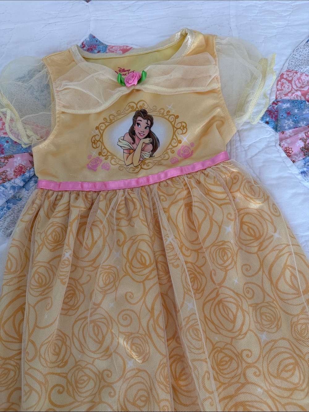 Disney Ariel & Belle Character Dress-Up Gowns - Teal & Yellow - Picture 3 of 4